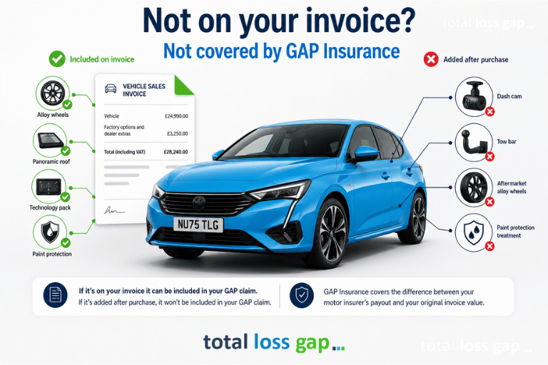 Does GAP Insurance cover post vehicle purchase accessories?