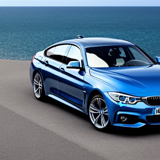 blue bmw front view