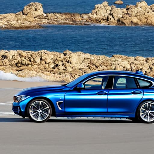 blue BMW side view