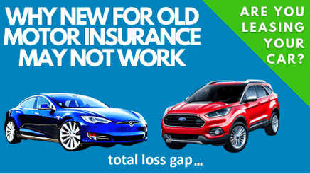 Lease cars and new for old replacement motor insurance