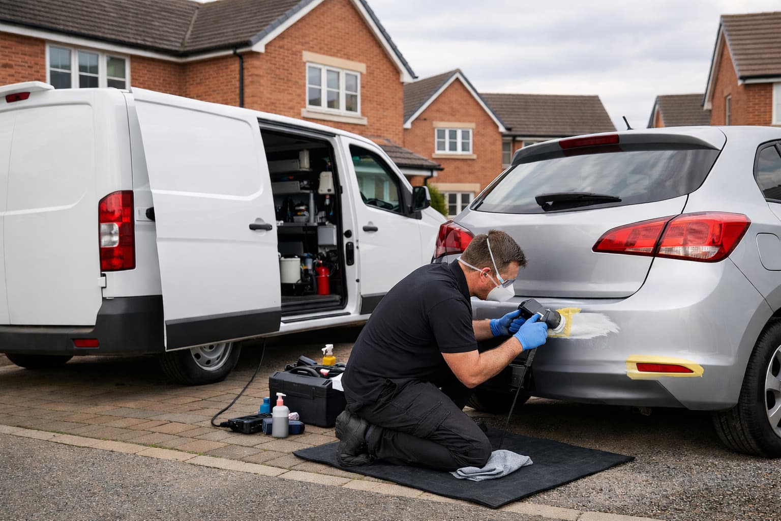 SMART cosmetic repair on a car for bumper scuff