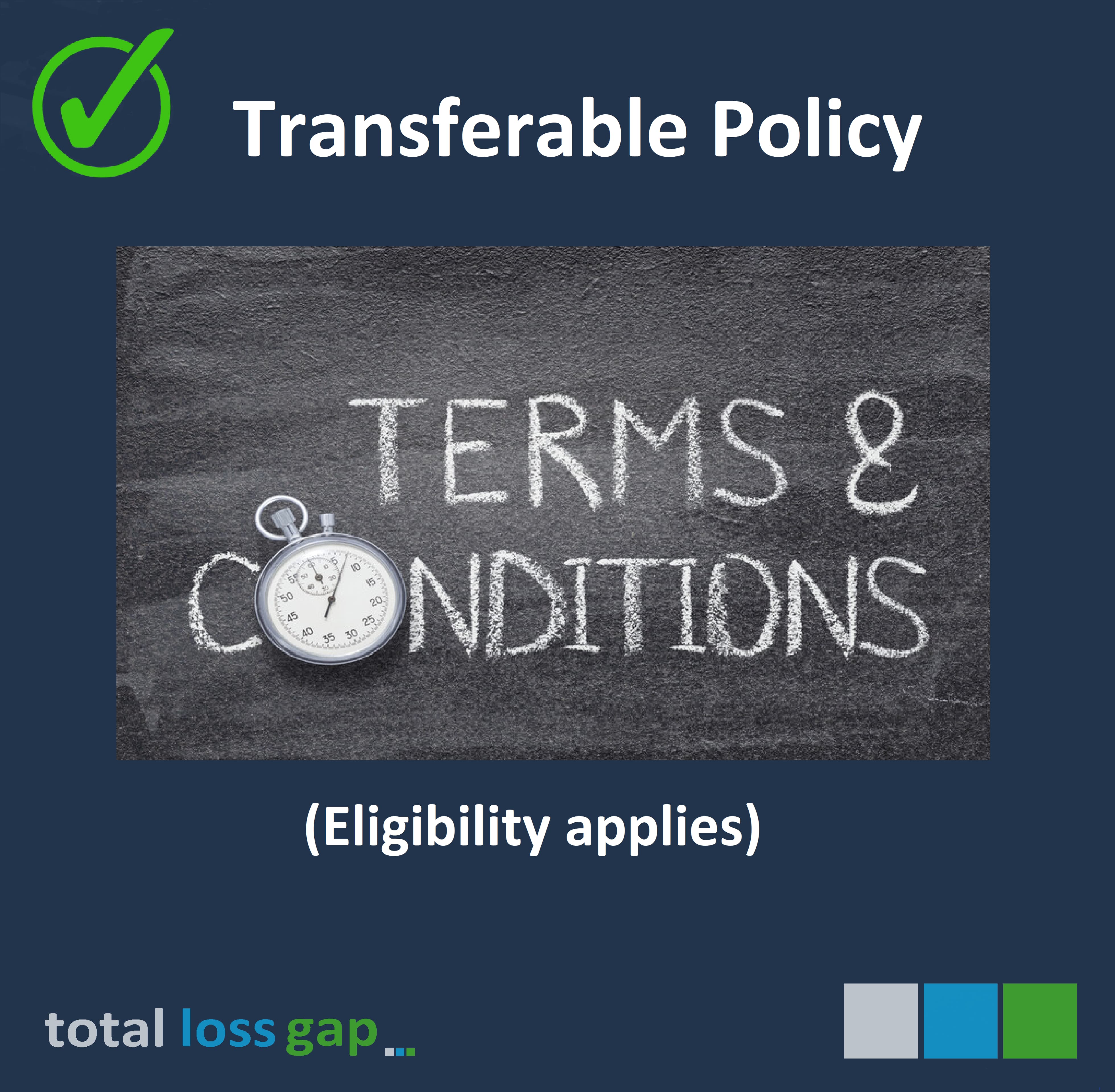 You can transfer your policy to your next eligible vehicle
