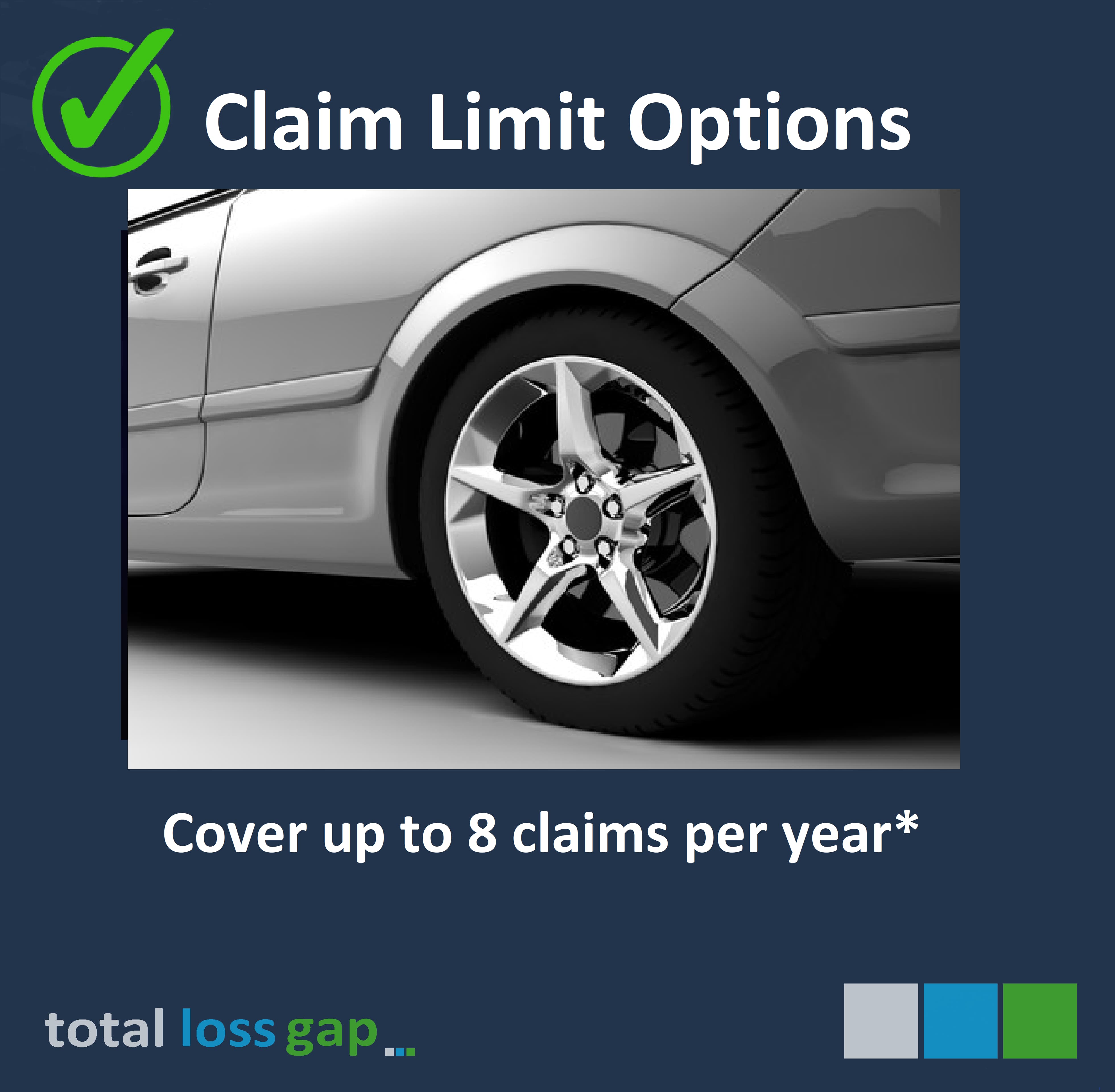 You can make up to 4 tyre and 4 allow wheel claims per year.
