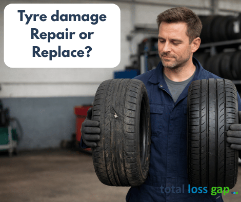 Tyre damage do you repair or replace?