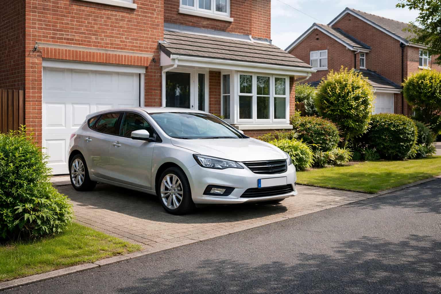 Car parked on a residential driveway, illustrating hire purchase car finance and vehicle ownership in the UK